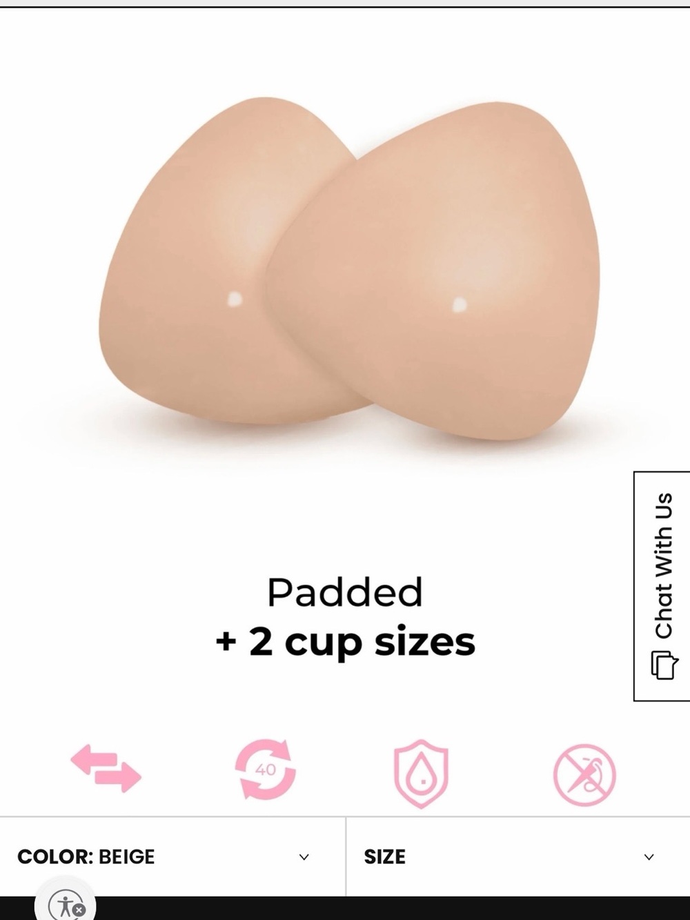 Sticky padding bra inserts - Picture 6 of 7